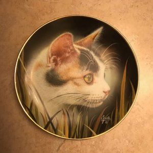 CAT TAILS Porcelain Plate from Cameo Kittens Hamilton Collections